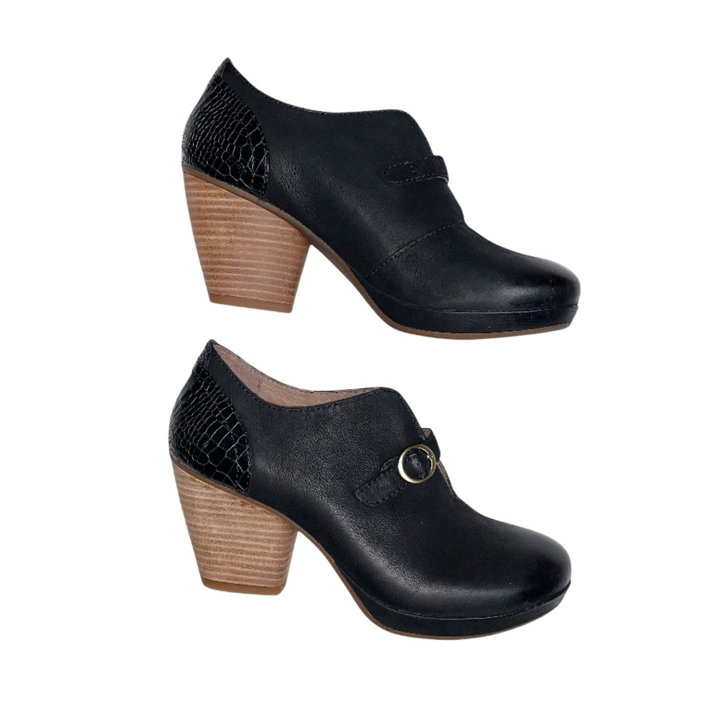 🆕*RARE* NWT Dansko Marbella Black Ankle Bootie Shootie Shoe Snakeskin Alligator